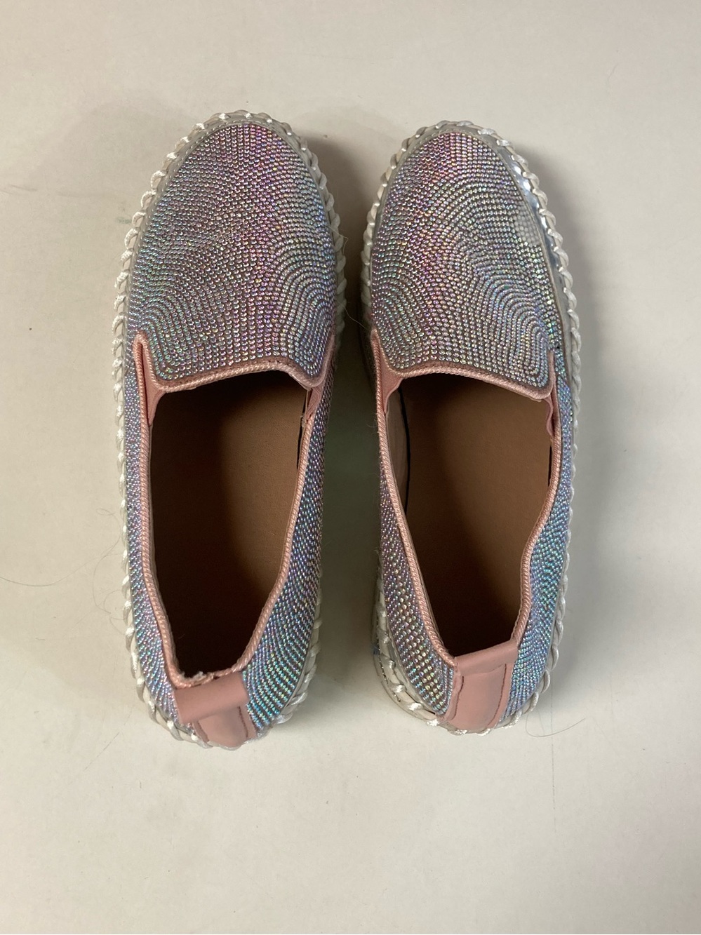 Rainbow Pink Glitter Loafers